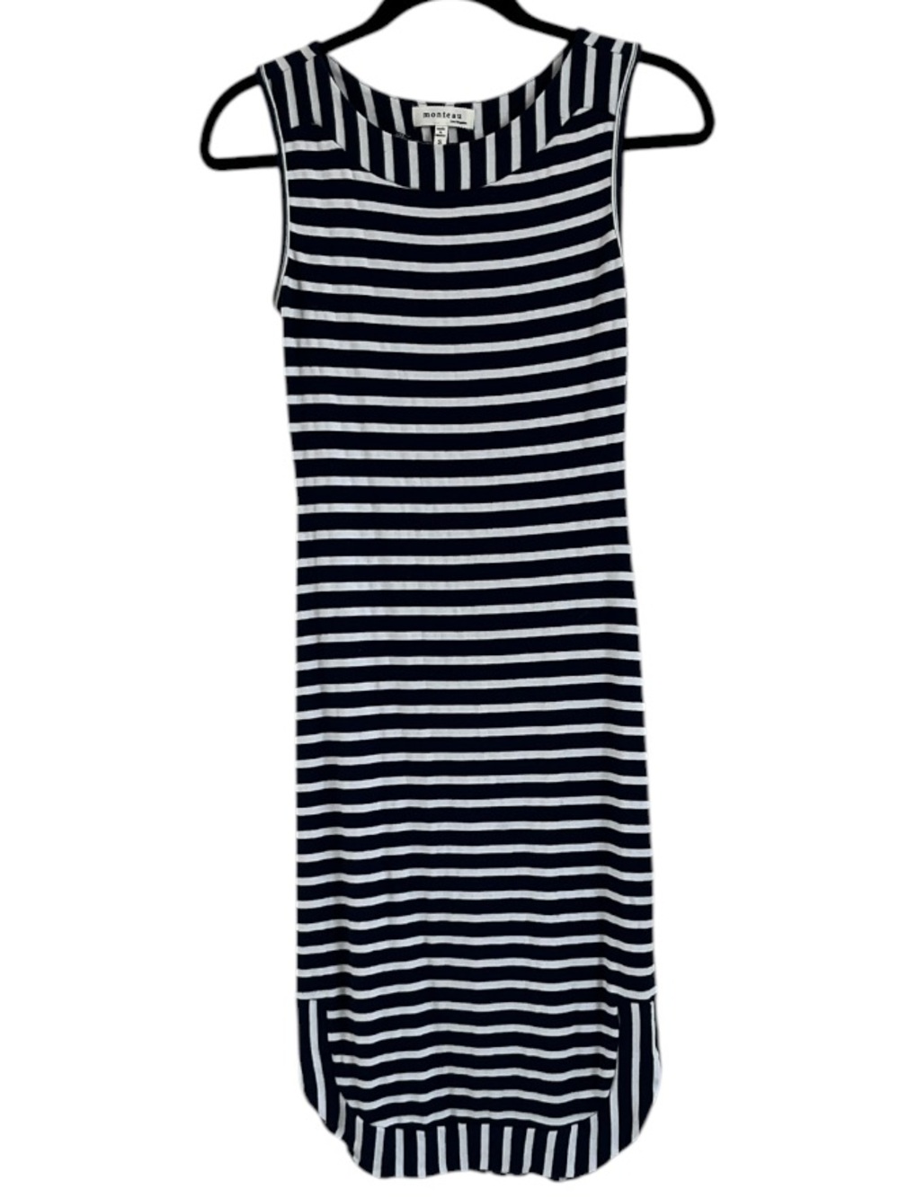 Monteau Navy & White Striped Tank Dress